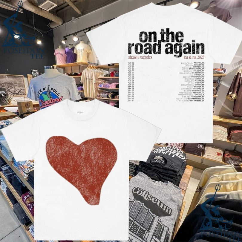 Shawn Mendes Heart Tour On The Road Again - Adult & Kids T-Shirts, Sweatshirts & Hoodies apparel design preview 1