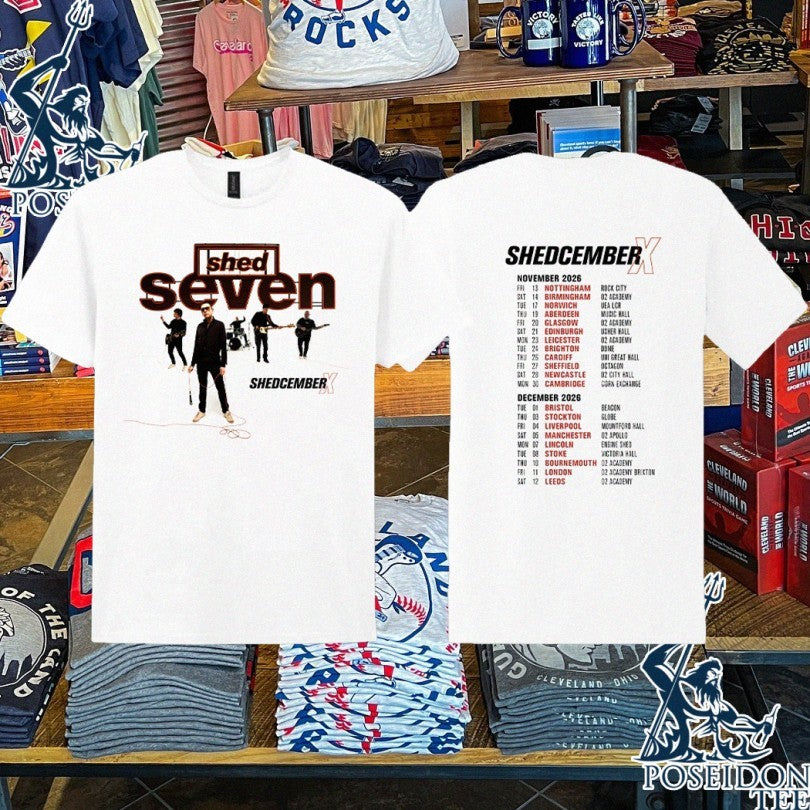 Shed Seven December X Tour - Adult & Kids T-Shirts, Sweatshirts & Hoodies apparel design preview 1