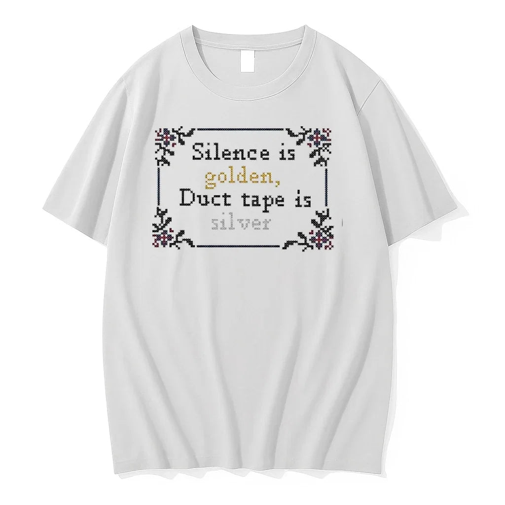 Silence Is Golden Duct Tape Silver Quote 0 Sweater - Adult & Kids T-Shirts, Sweatshirts & Hoodies apparel design preview 1