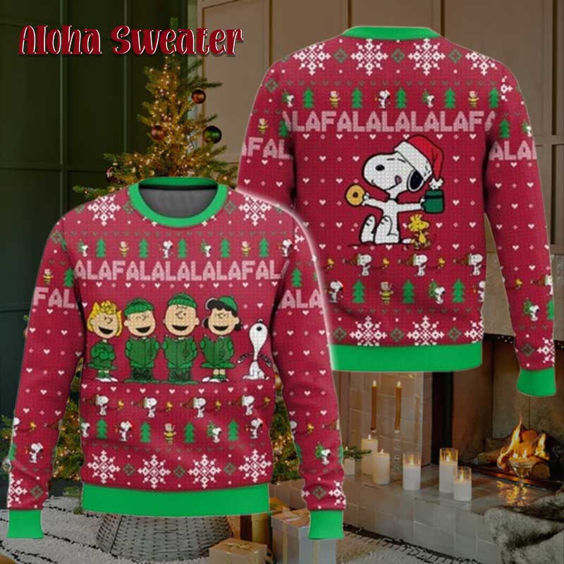 Singing Snoopy And Friend Ugly Christmas Sweater - Holiday Gift product image