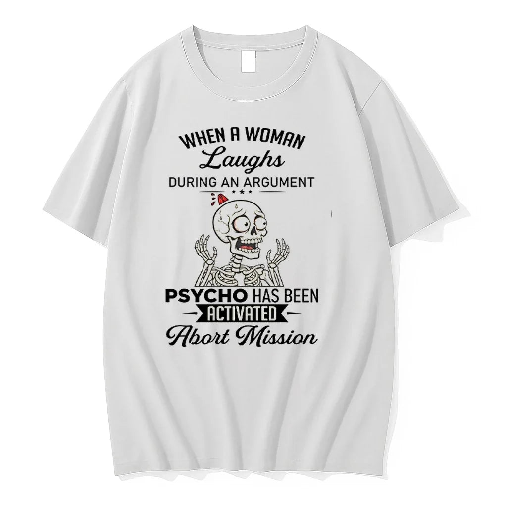 Skeleton When A Woman Laughs During An Argument - Adult & Kids T-Shirts, Sweatshirts & Hoodies apparel design preview 1