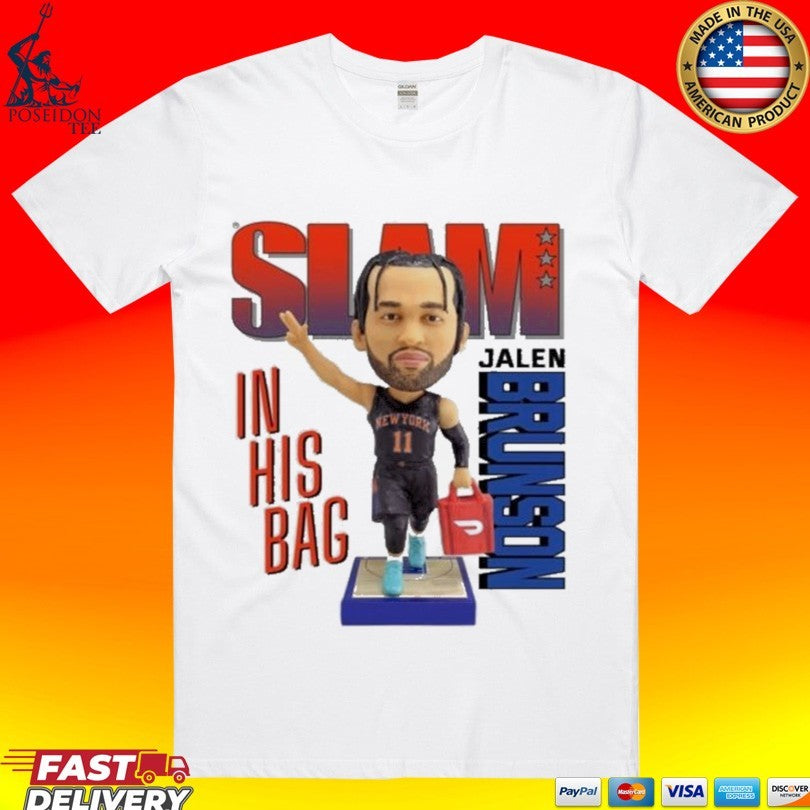 Slam Jalen Brunson Doordash In His Bag - Adult & Kids T-Shirts, Sweatshirts & Hoodies apparel design preview 1