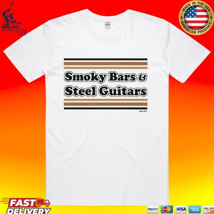 Smoky Bars Steel Guitars Ringer - Adult & Kids T-Shirts, Sweatshirts & Hoodies apparel design preview 1