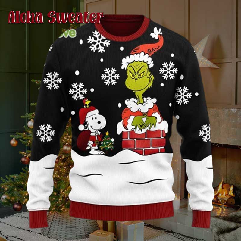 Playing With Snow Snoopy Ugly Christmas Sweater - Holiday Gift product image 2