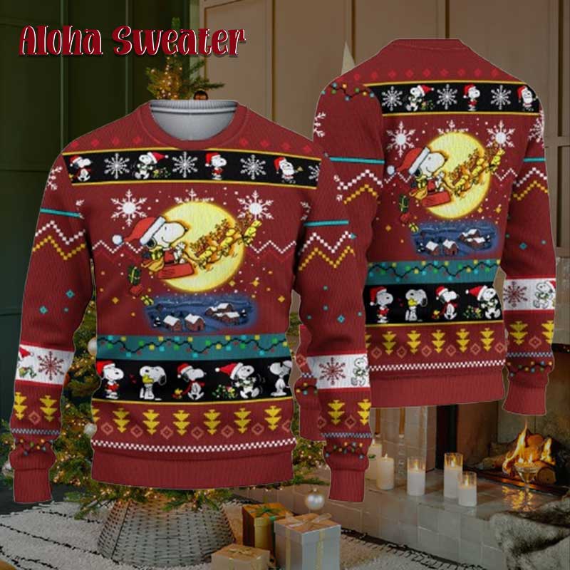 Snoopy Christmas Caddie Ugly Christmas Sweater - Holiday Gift product image