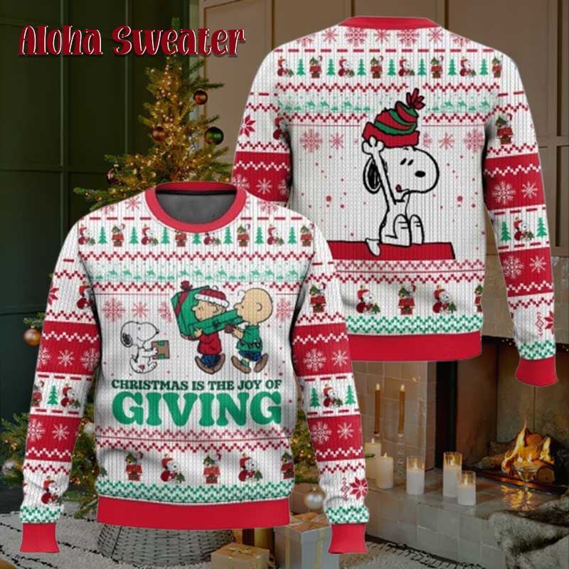 Baloon Charlie And Snoopy Ugly Christmas Sweater - Holiday Gift product image 5