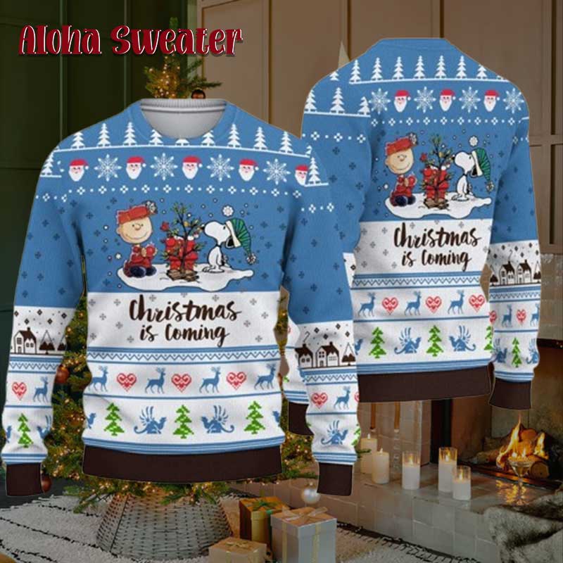 Xmas Tree Charlie Brown Snoopy Ugly Christmas Sweater - Holiday Gift product image 4