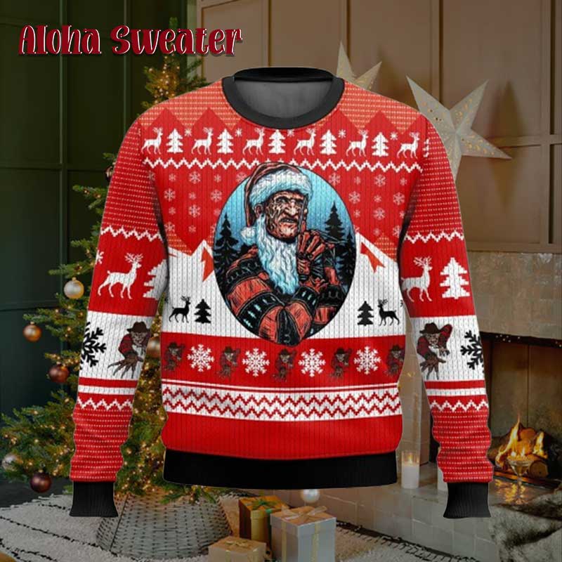 One Two Freddy’s Coming For You Ugly Christmas Sweater - Holiday Gift product image 2