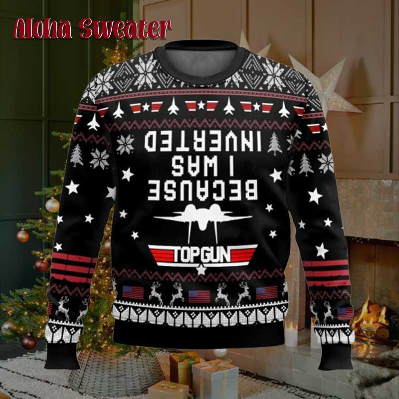 Helmet Protect Top Gun Ugly Christmas Sweater - Holiday Gift product image 5