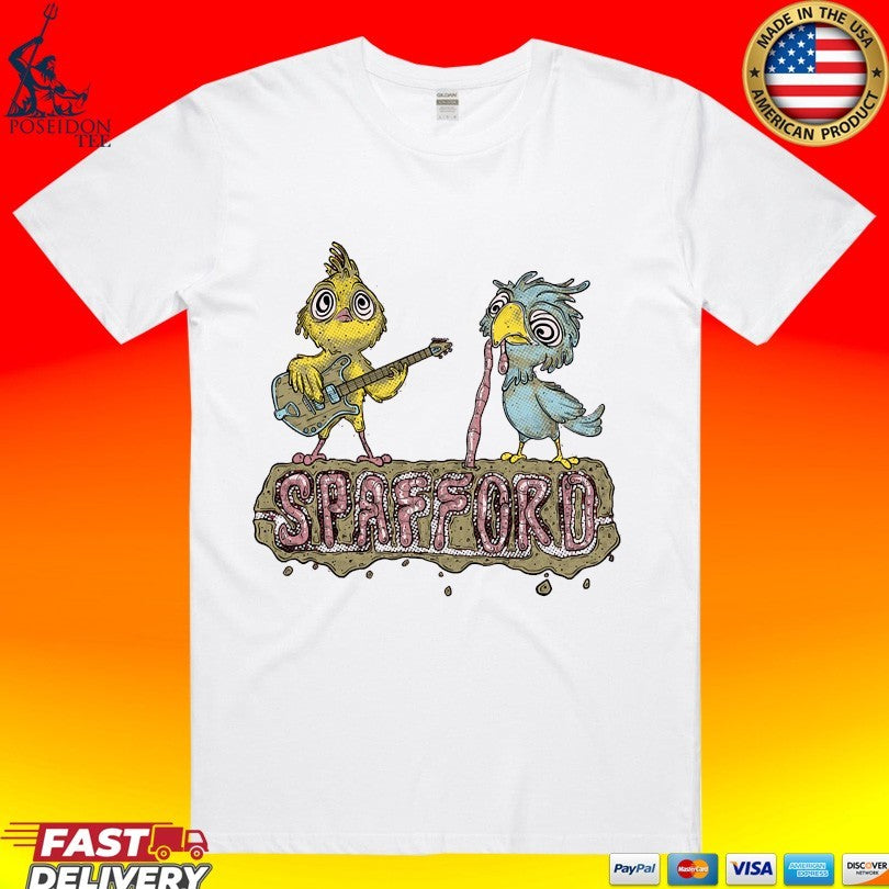 Spafford Birds Guitar Worm - Adult & Kids T-Shirts, Sweatshirts & Hoodies apparel design preview 1