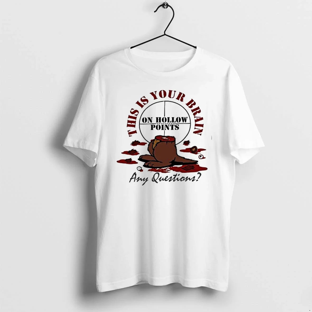 Squirrel This Is Your Brain One Hollow Points 0 - Adult & Kids T-Shirts, Sweatshirts & Hoodies apparel design preview 1