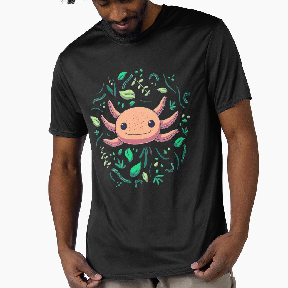 Cute axolotl by starshop - Adult & Kids T-Shirts, Sweatshirts & Hoodies apparel design preview 1