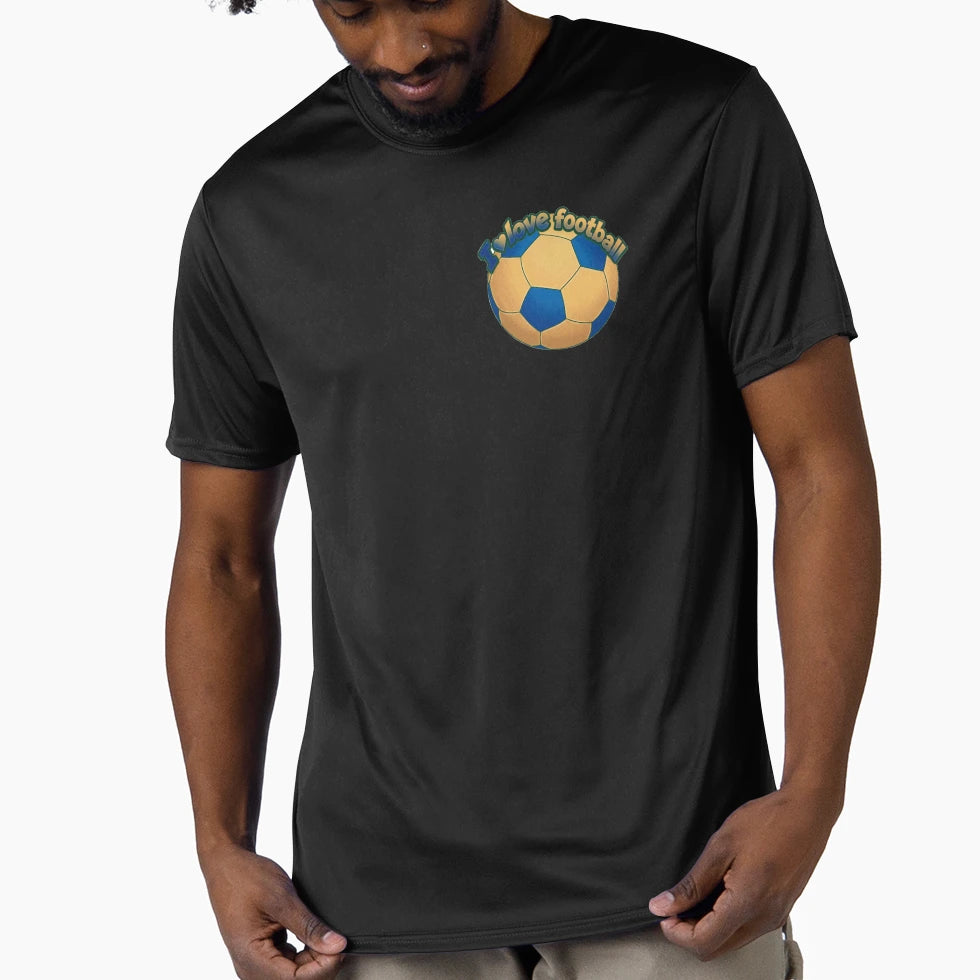 I Love Football Soccer T-Shirt - Minimalist Print for Adults - T-Shirt, Sweatshirt, Hoodie