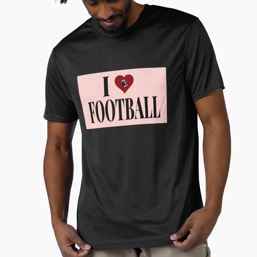I Heart Football T-Shirt - Trendy Graphic Unisex - T-Shirt, Sweatshirt, Hoodie
