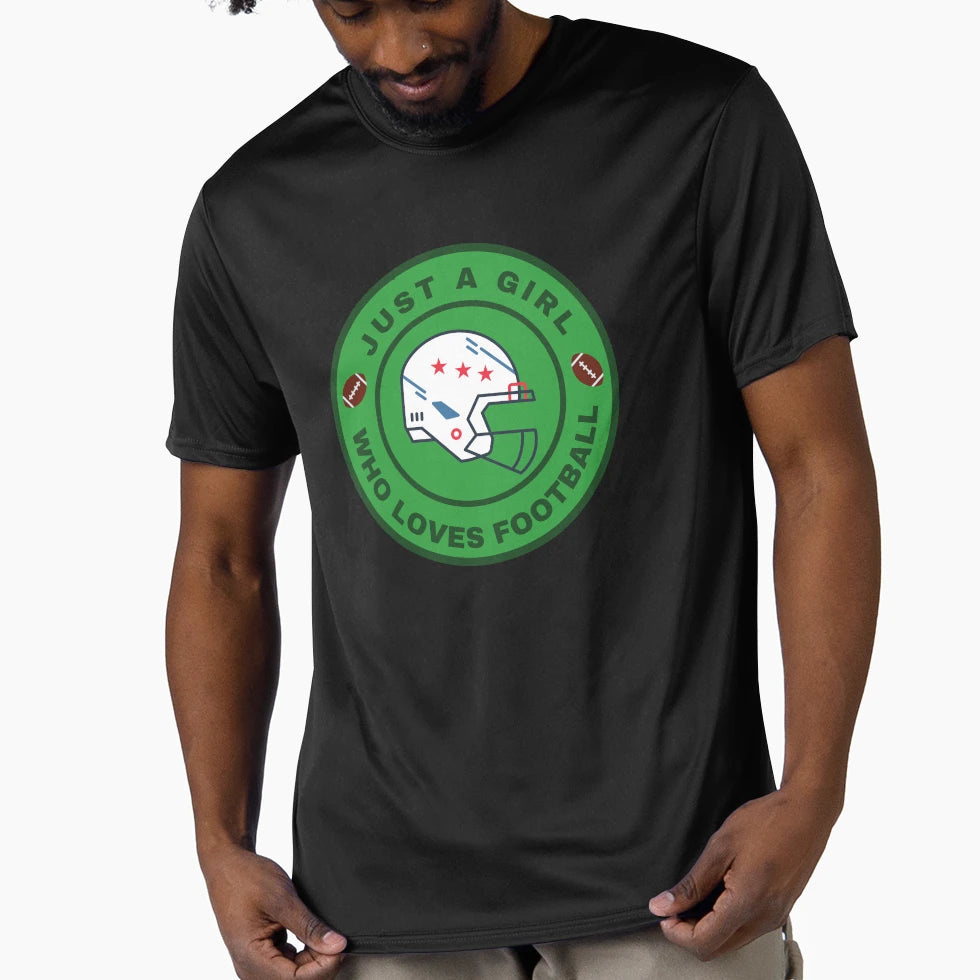 Just Who Loves Football T-Shirt - Casual Everyday Wear Men Women - T-Shirt, Sweatshirt, Hoodie