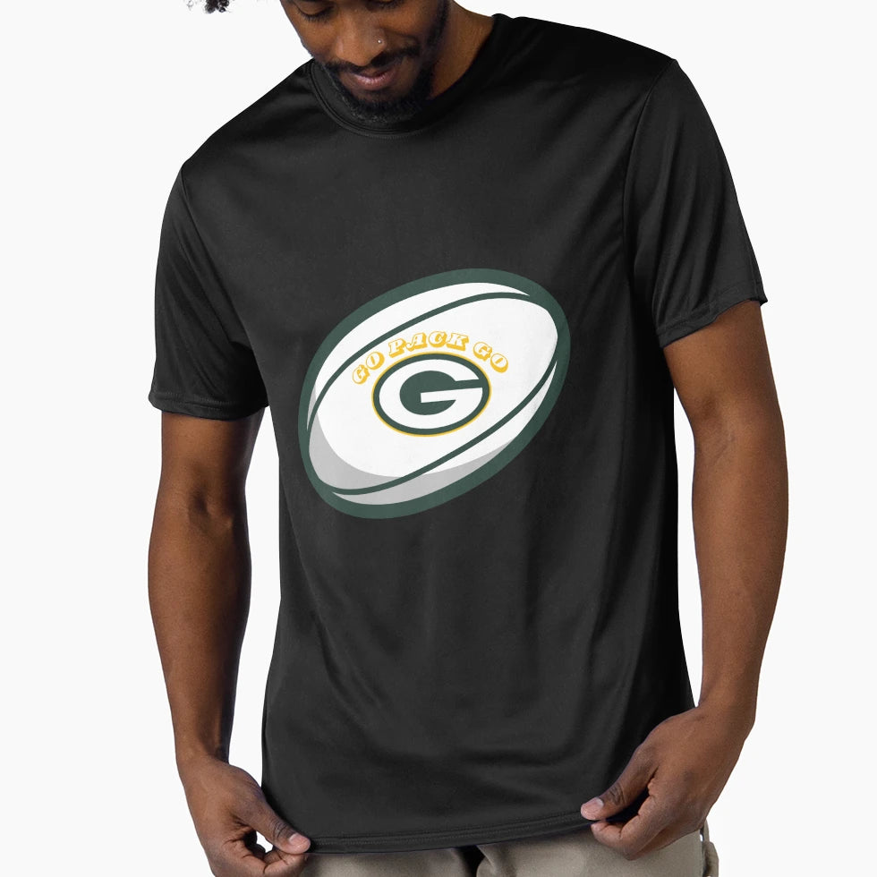 Go Pack Go Green Bay Packers Ball T-Shirt - Graphic Print for Adults - T-Shirt, Sweatshirt, Hoodie