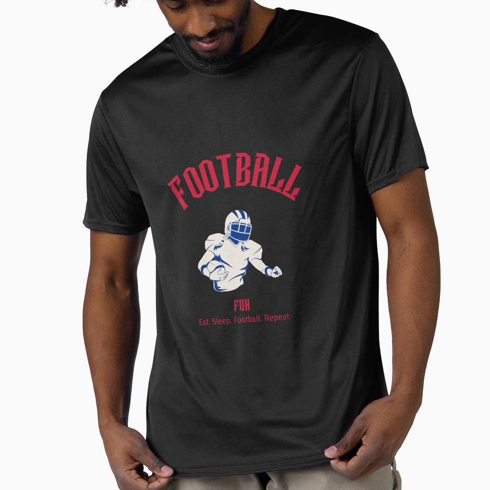 Football Fun Eat Sleep Football T-Shirt - Casual Everyday Wear for Adults - T-Shirt, Sweatshirt, Hoodie