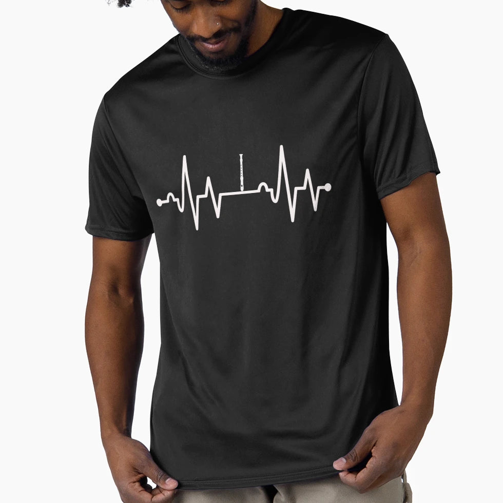 Flute Instrument Player Heattbeat T-Shirt - Custom Art Print for Adults - T-Shirt, Sweatshirt, Hoodie