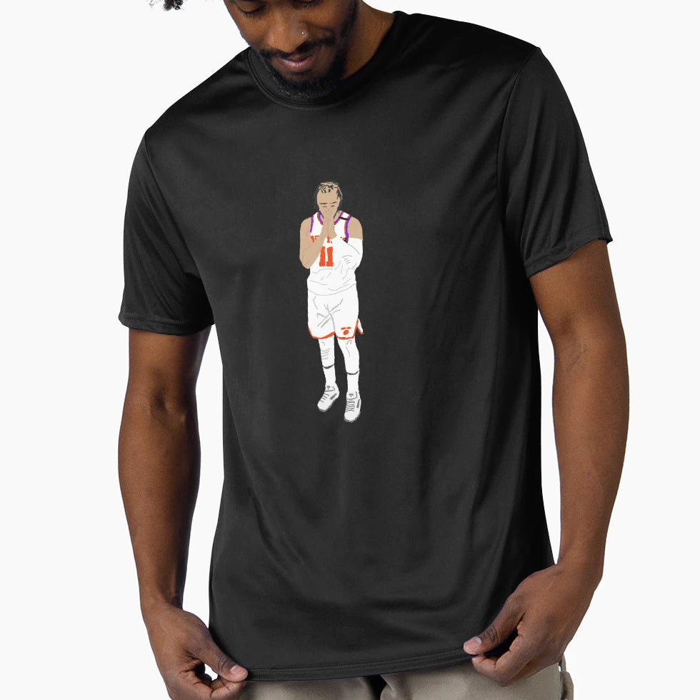 Nkpk Jalen Brunson Pre Game T-Shirt - Novelty Apparel for Adults - T-Shirt, Sweatshirt, Hoodie