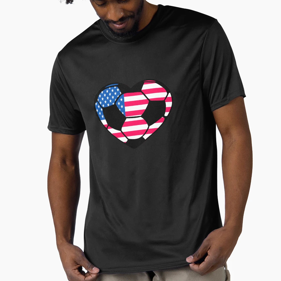 Football Love Usa Fun Soccer T-Shirt - Fun Novelty Design for Adults - T-Shirt, Sweatshirt, Hoodie
