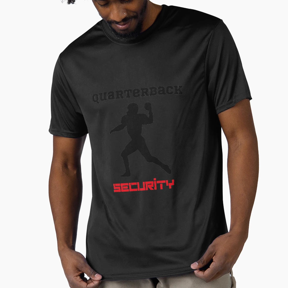 Quarterback Security Red T-Shirt - Graphic Print Men Women - T-Shirt, Sweatshirt, Hoodie