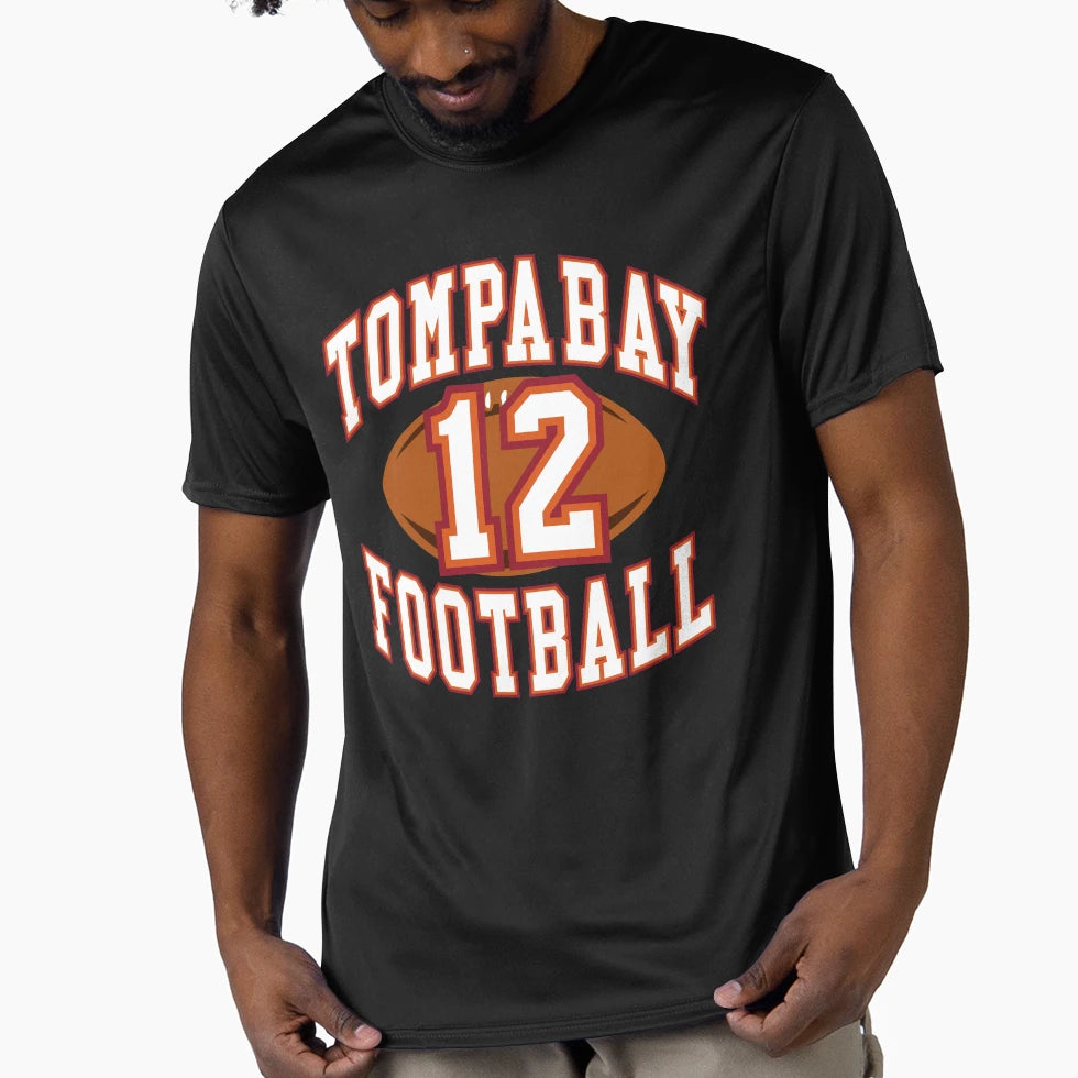 Tompa Bay 12 Football T-Shirt - Custom Art Print for Adults - T-Shirt, Sweatshirt, Hoodie