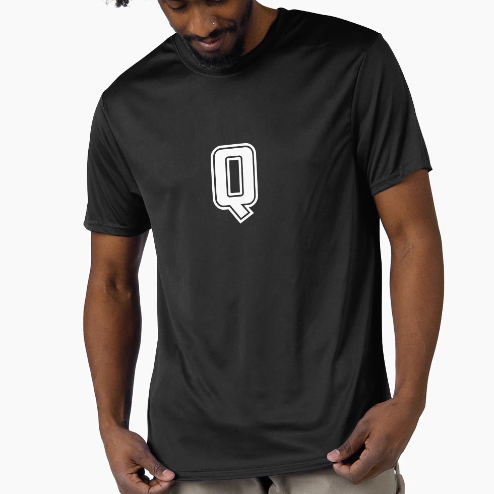 Letter Q Initial Q Varsity White T-Shirt - Casual Everyday Wear for Adults - T-Shirt, Sweatshirt, Hoodie