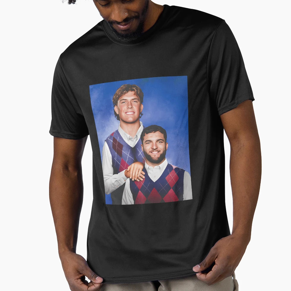 Football Jaxson Dart And Cam T-Shirt - Minimalist Print for Adults - T-Shirt, Sweatshirt, Hoodie