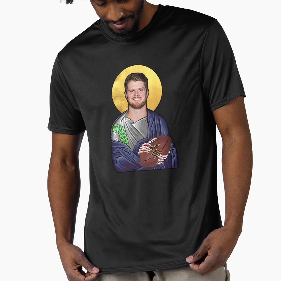 Saint Sam Darnold Seattle Seahawks T-Shirt - Aesthetic Graphic for Adults - T-Shirt, Sweatshirt, Hoodie