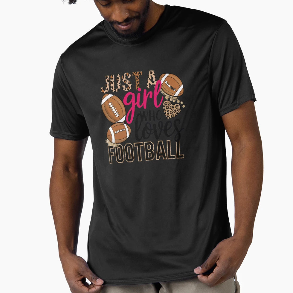 Just Who Loves Football T-Shirt - Graphic Print Men Women - T-Shirt, Sweatshirt, Hoodie
