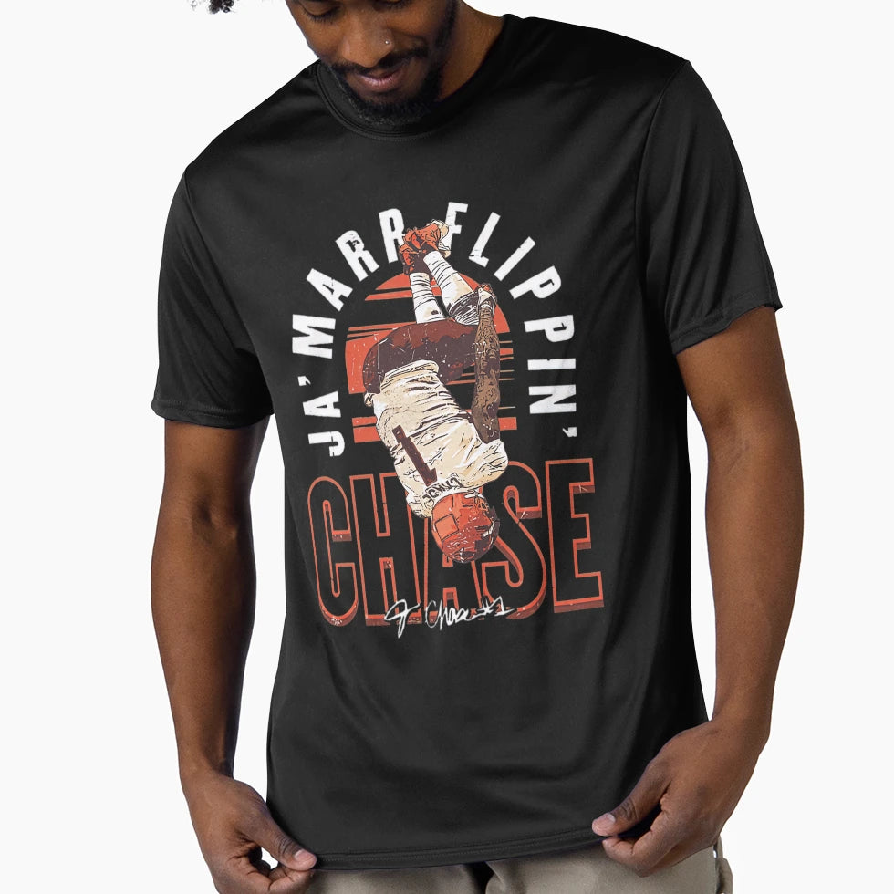 Jamarr Chase Cincinnati Flip T-Shirt - Novelty Apparel for Adults - T-Shirt, Sweatshirt, Hoodie