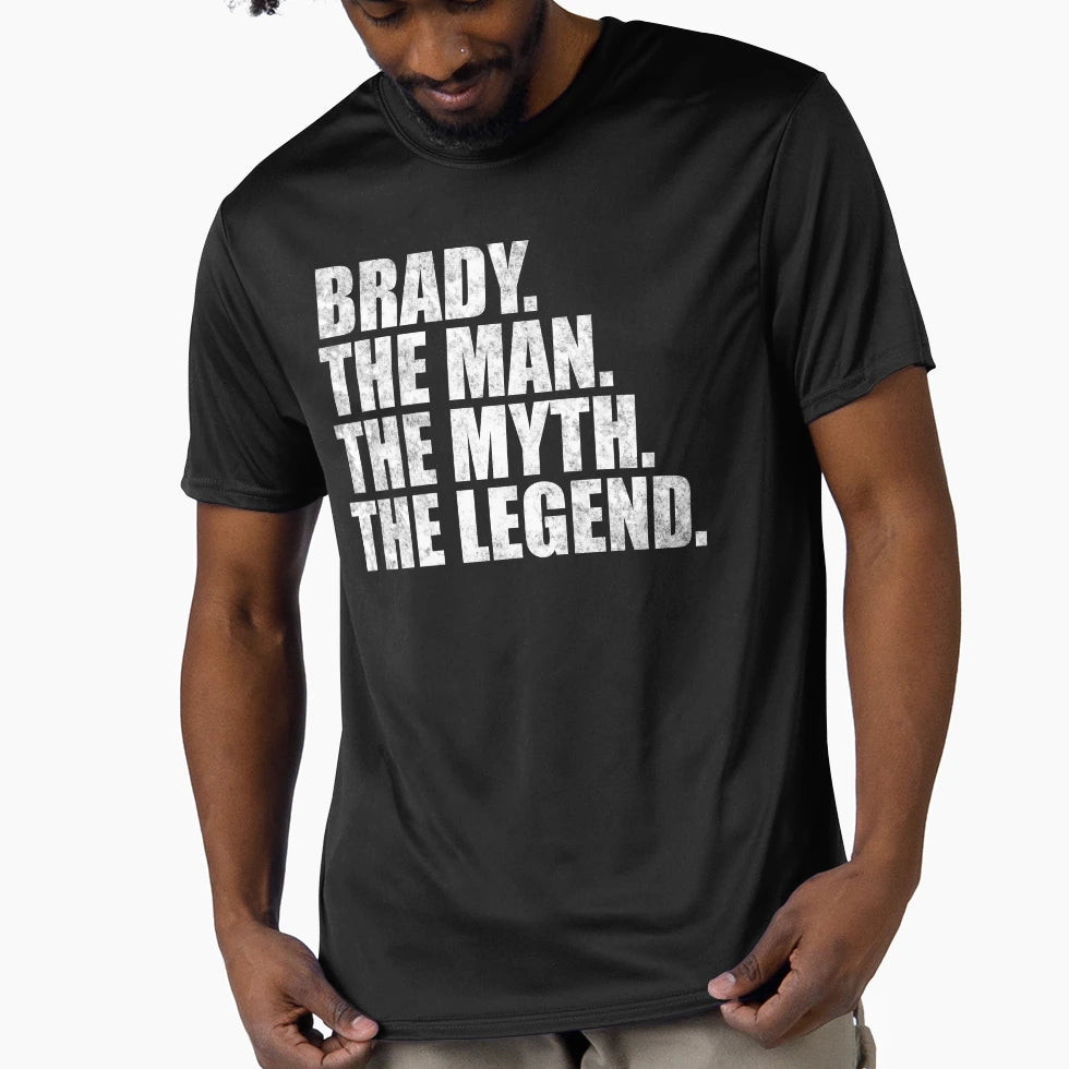 Brady Name Brady Myth Legend T-Shirt - Fun Novelty Design Men Women - T-Shirt, Sweatshirt, Hoodie