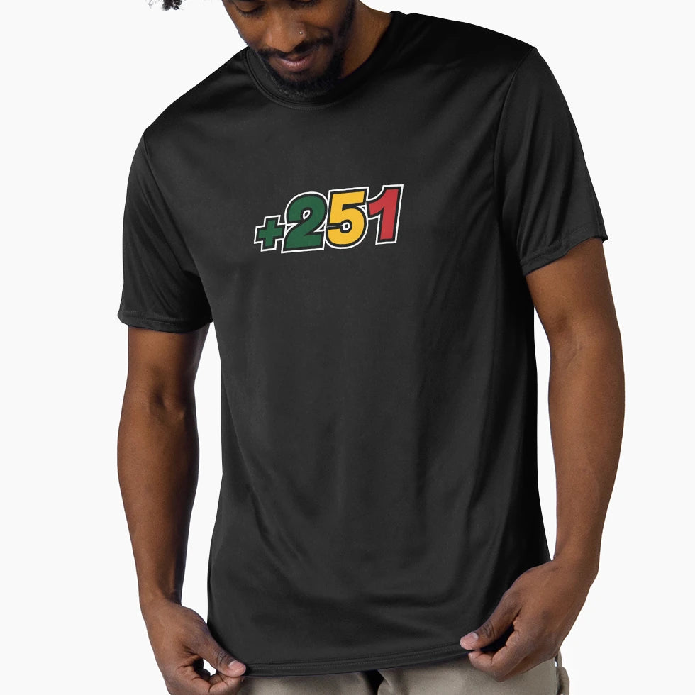 251 Ethiopian Area Code T-Shirt - Graphic Print Unisex - T-Shirt, Sweatshirt, Hoodie