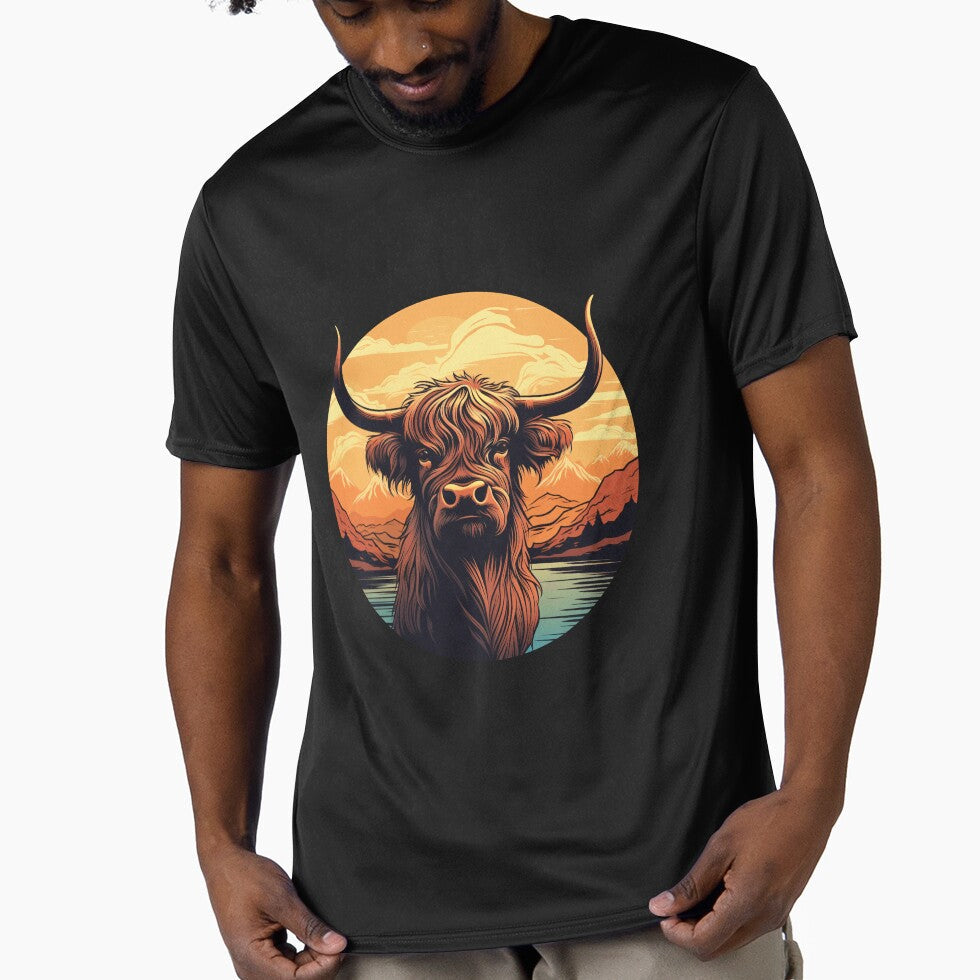 The Great Highland Cow by PixelVibes - Adult & Kids T-Shirts, Sweatshirts & Hoodies apparel design preview 1