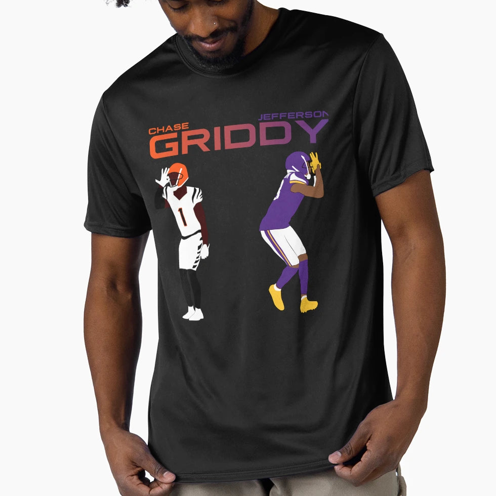 Griddy Duo JJ And Jamarr Chase T-Shirt - Casual Everyday Wear Men Women - T-Shirt, Sweatshirt, Hoodie