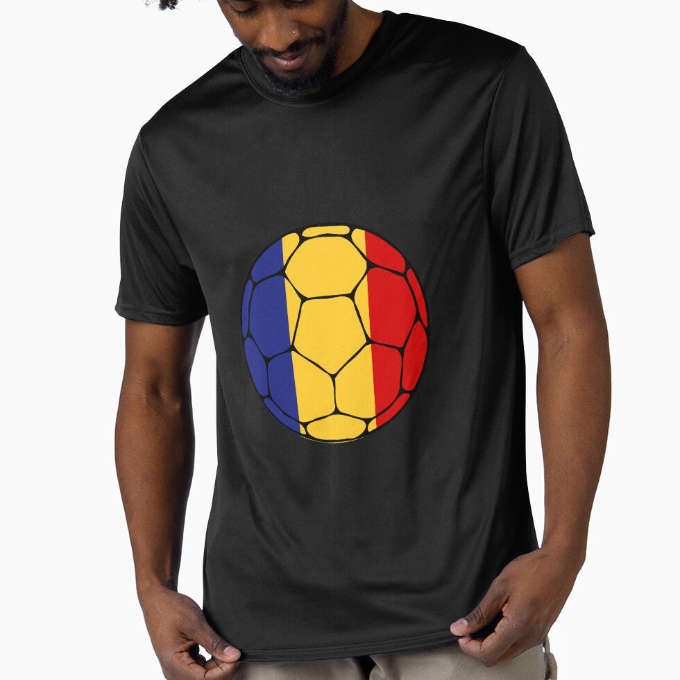 Romania Flag Soccer Ball by ehgraphics15 - Adult & Kids T-Shirts, Sweatshirts & Hoodies apparel design preview 1