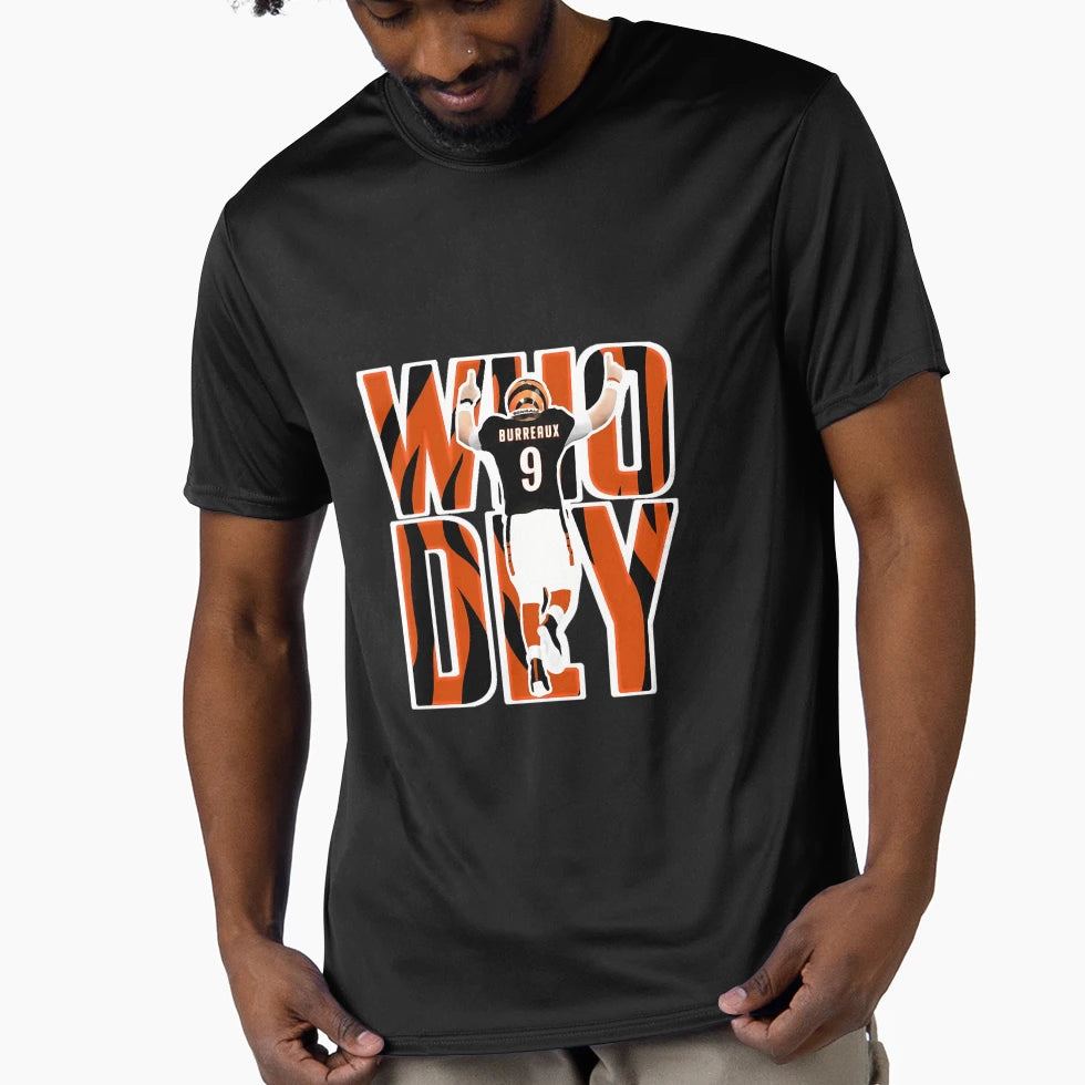 Who Dey Burrow T-Shirt - Aesthetic Graphic for Adults - T-Shirt, Sweatshirt, Hoodie