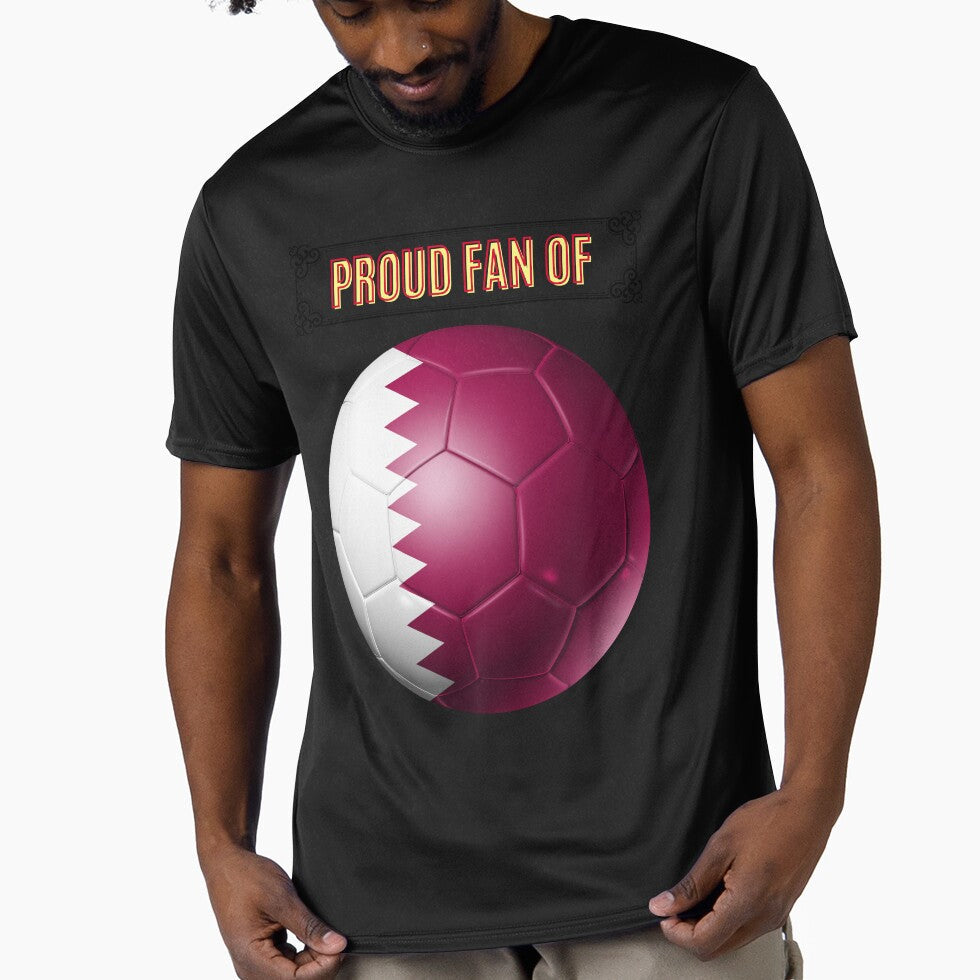 PROUD FAN OF Qatar: DURING WOLRD CUP 2022 IN by JM - Adult & Kids T-Shirts, Sweatshirts & Hoodies apparel design preview 1