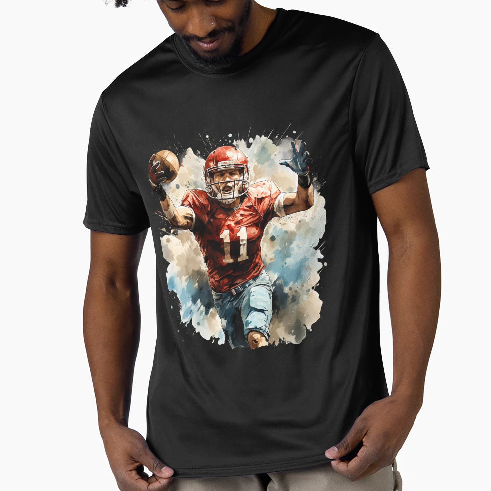 Football Player 3 T-Shirt - Unique Graphic Men Women - T-Shirt, Sweatshirt, Hoodie