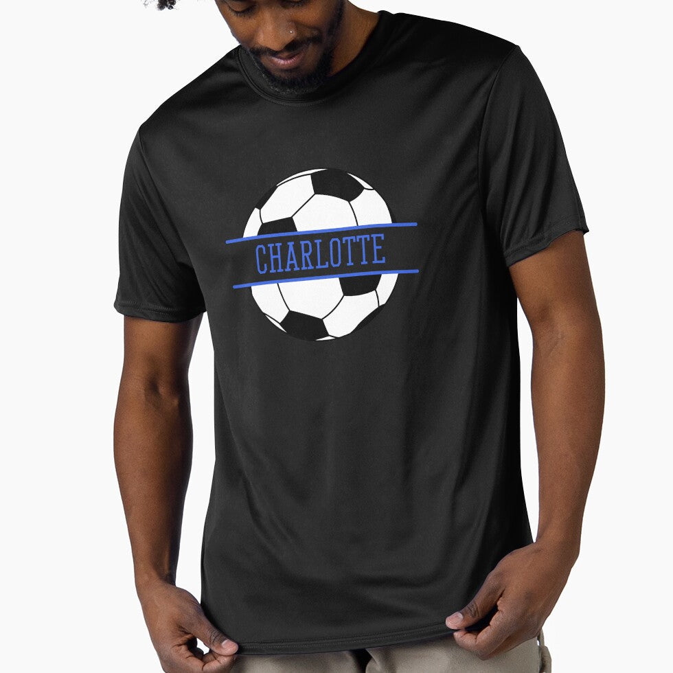 Charlotte Name Personalized Soccer Ball by - Adult & Kids T-Shirts, Sweatshirts & Hoodies apparel design preview 1