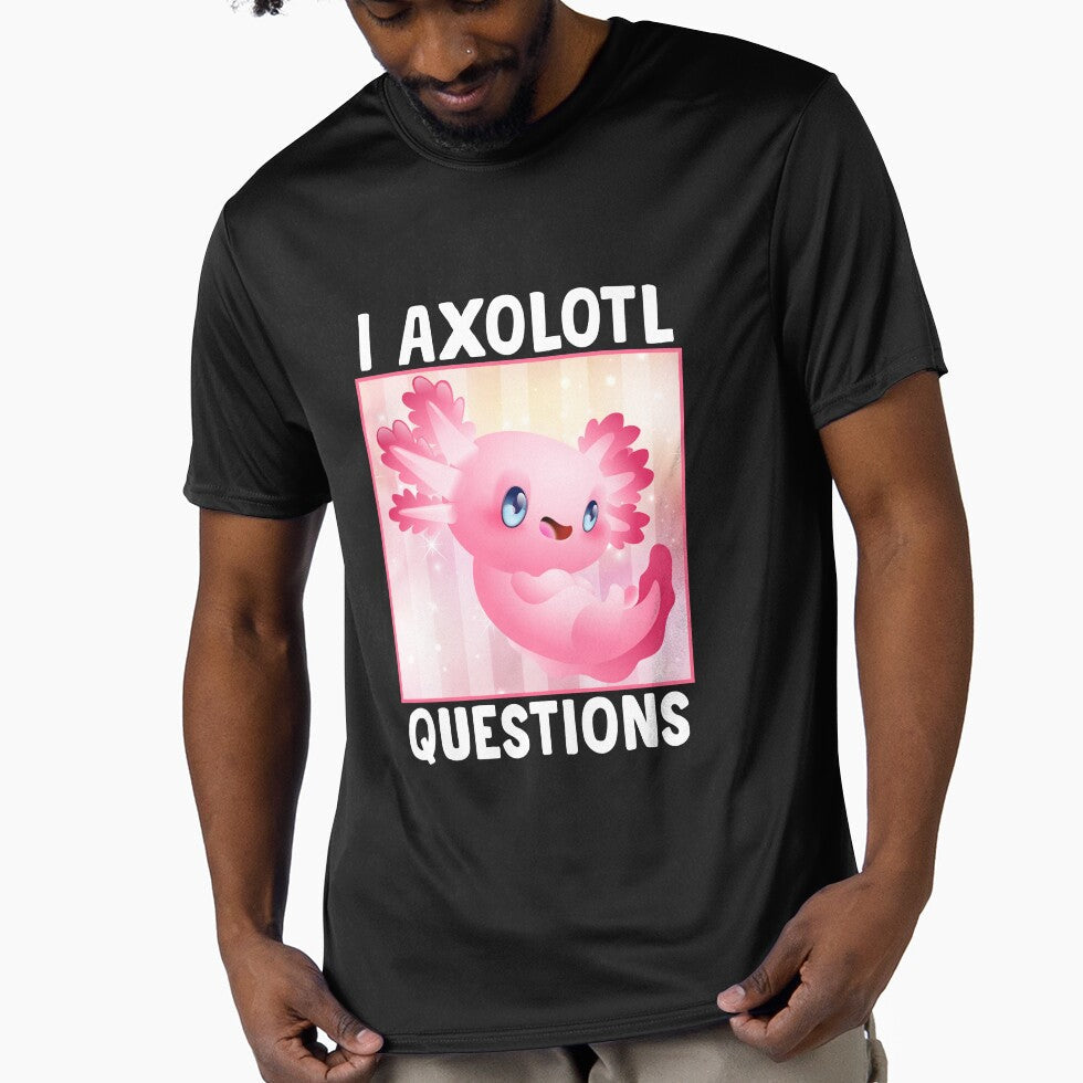 I Axolotl Questions by mteehut - Adult & Kids T-Shirts, Sweatshirts & Hoodies apparel design preview 1
