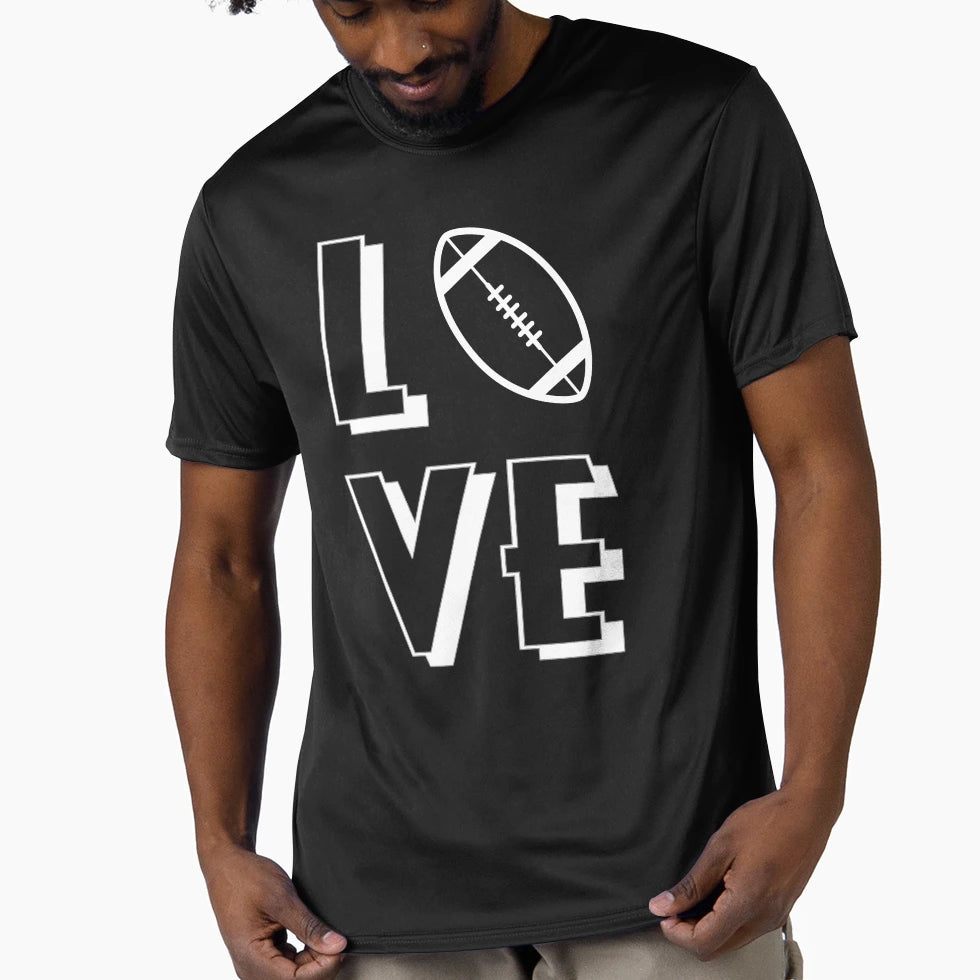 Love Football T-Shirt - Unique Graphic Men Women - T-Shirt, Sweatshirt, Hoodie