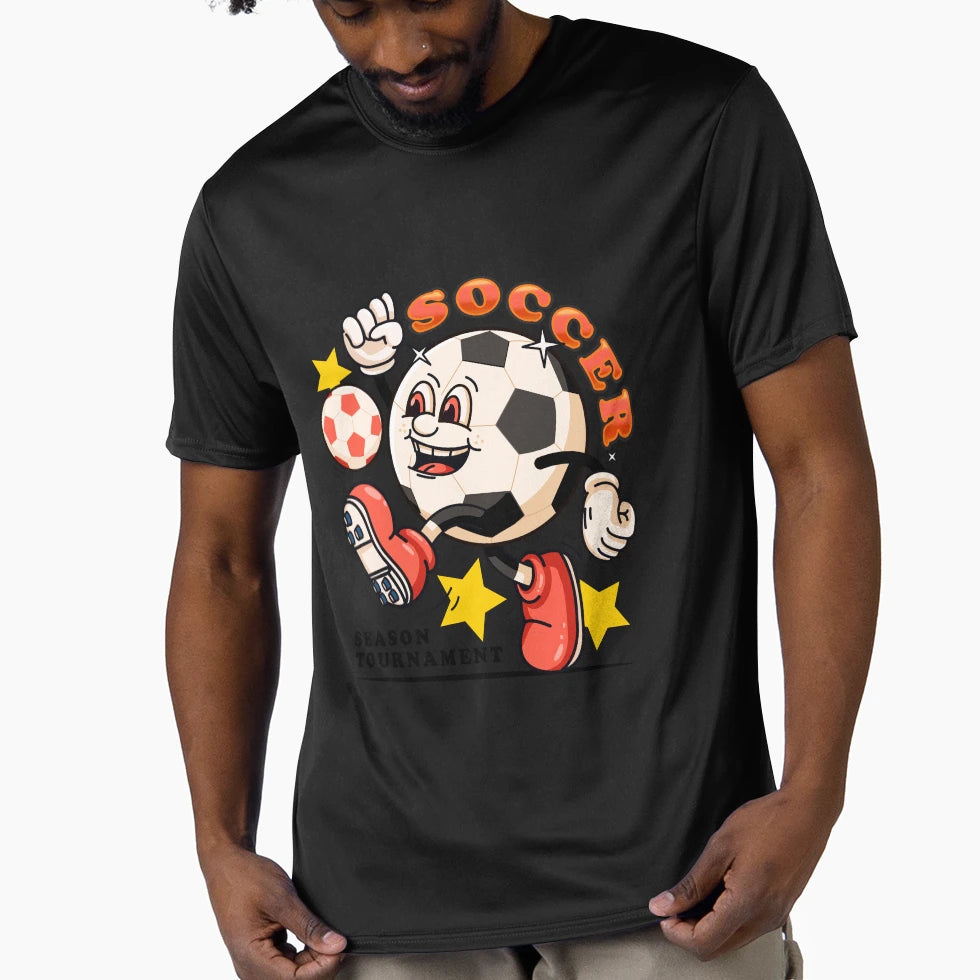 Soccer Soccer Mascot Character T-Shirt - Novelty Apparel Men Women - T-Shirt, Sweatshirt, Hoodie