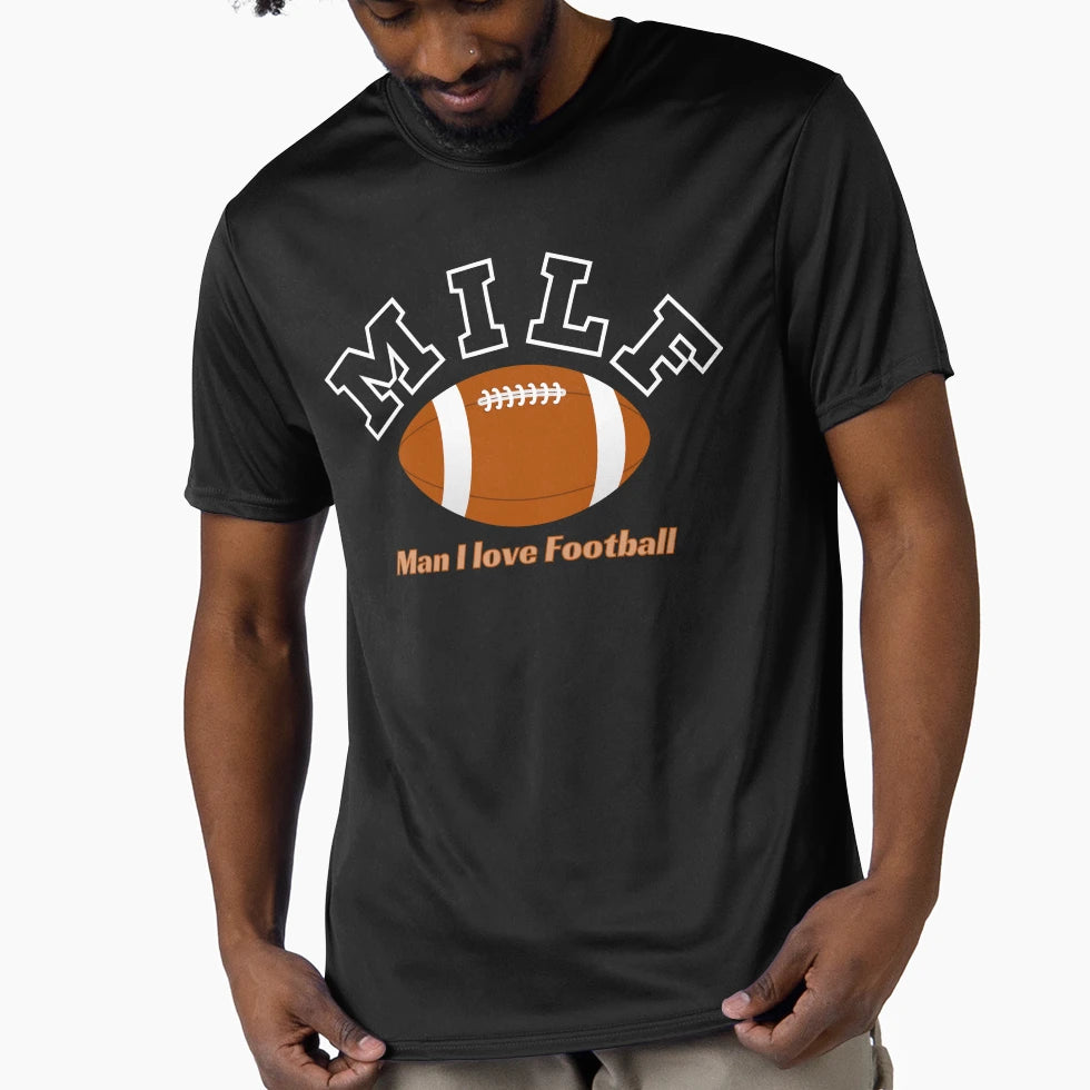 Milf I Love Football T-Shirt - Unique Graphic Unisex - T-Shirt, Sweatshirt, Hoodie