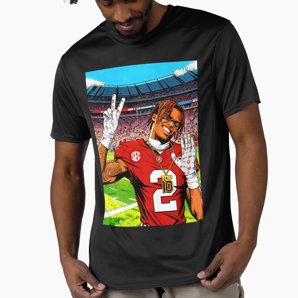 Crimson Tide Victory Pose T-Shirt - Aesthetic Graphic for Adults - T-Shirt, Sweatshirt, Hoodie