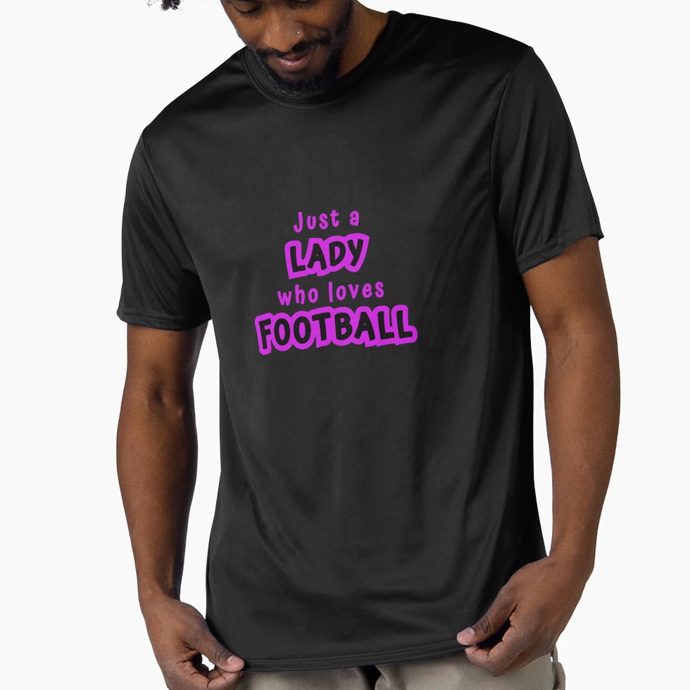Just Lady Who Loves Football T-Shirt - Unique Graphic Men Women - T-Shirt, Sweatshirt, Hoodie