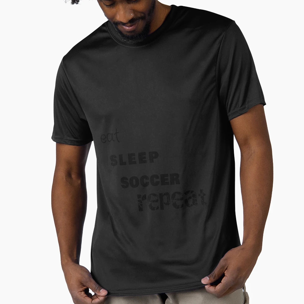 Eat Sleep Soccer Repeat T-Shirt - Fun Novelty Design Men Women - T-Shirt, Sweatshirt, Hoodie