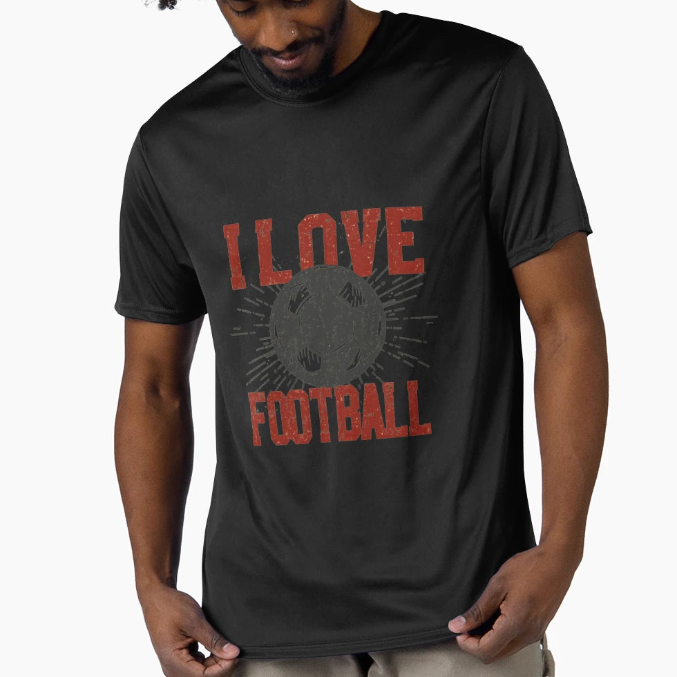 I Love Football T-Shirt - Graphic Print Unisex - T-Shirt, Sweatshirt, Hoodie