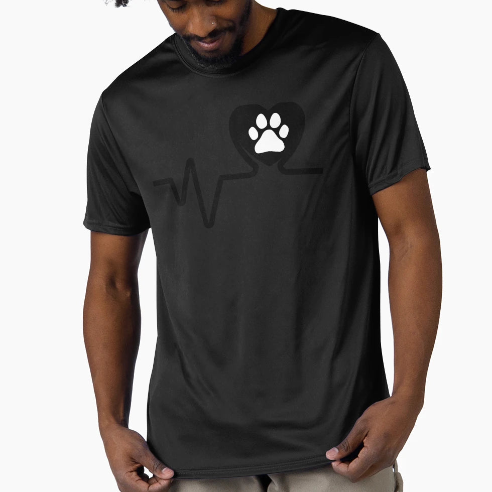 Heartbeat Cats Paw T-Shirt - Unique Graphic Men Women - T-Shirt, Sweatshirt, Hoodie