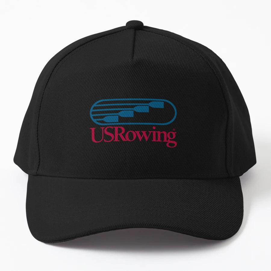 Us Rowing Logo Denim Baseball Cap - Breathable Mesh - Snapback, Trucker Hat, Dad Hat, Denim Baseball Cap